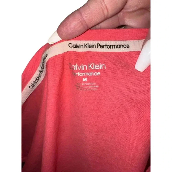 Calvin Klein Performance Bungee Hem Pocket Cotton T-Shirt Watermelon M - Picture 7 of 14